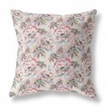 Palacedesigns 20 in. Lavender Roses Indoor & Outdoor Throw Pillow Purple & Pink PA3099269